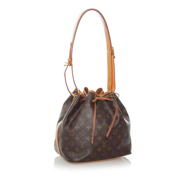 ルイ ヴィトン モノグラム プチノエ ワンショルダーバッグ M42226 ブラウン PVC レザー レディース LOUIS VUITTON 【中古】