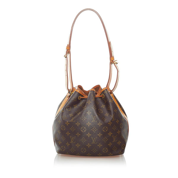 ルイ ヴィトン モノグラム プチノエ ワンショルダーバッグ M42226 ブラウン PVC レザー レディース LOUIS VUITTON 【中古】
