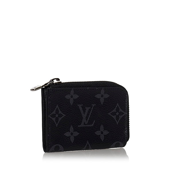 ルイ ヴィトン モノグラム エクリプス ポルトモネジュール コインケース M63536 ブラック レザー メンズ LOUIS VUITTON 【中古】
