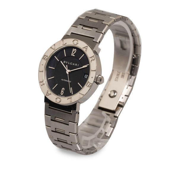 ブルガリ ブルガリブルガリ 腕時計 BB33SS 自動巻き ブラック文字盤 ステンレススチール メンズ BVLGARI 【中古】