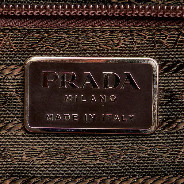 プラダ ポコノ カーキ ナイロン レザー 肩掛け ショルダーバッグ メンズ PRADA 【中古】