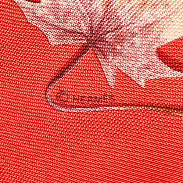 エルメス カレ90 WALK IN THE PARK スカーフ レッド マルチカラー シルク レディース HERMES 【中古】