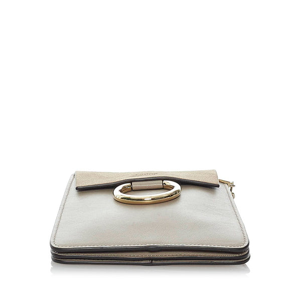 クロエ FAYE スモールブレスレットバッグ ハンドバッグ ショルダーバッグ ２WAY グレージュ スムースレザー レザー レディース Chloe 【中古】