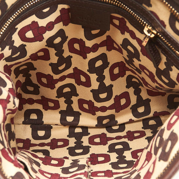 グッチ GGキャンバス シェリーライン 斜め掛け ショルダーバッグ 144388 ベージュ キャンバス レザー レディース GUCCI 【中古】