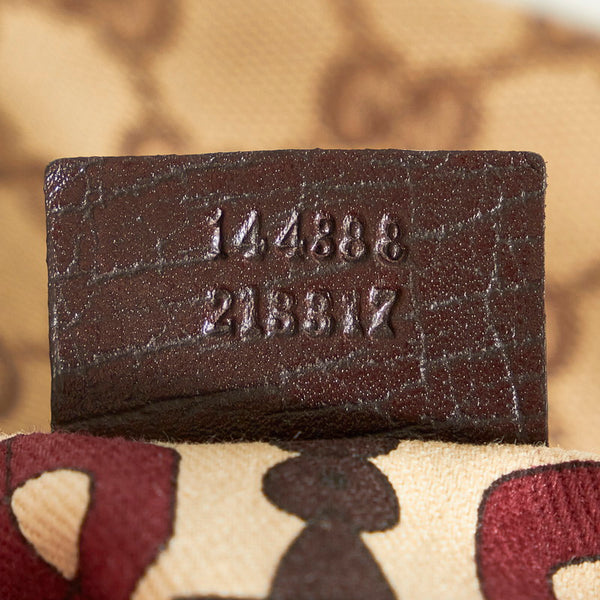 グッチ GGキャンバス シェリーライン 斜め掛け ショルダーバッグ 144388 ベージュ キャンバス レザー レディース GUCCI 【中古】