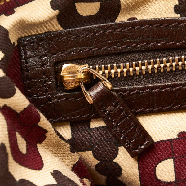 グッチ GGキャンバス シェリーライン 斜め掛け ショルダーバッグ 144388 ベージュ キャンバス レザー レディース GUCCI 【中古】