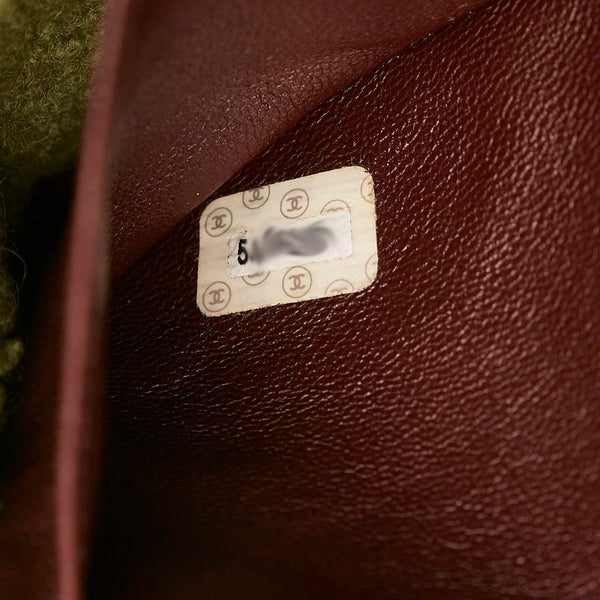 シャネル ココマーク ムートン ハンドバッグ ブラウン スウェード ウール レディース CHANEL 【中古】