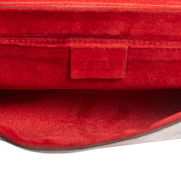 グッチ ブロードウェイ チェーン ショルダーバッグ 257611 レッド パテントレザー レディース GUCCI 【中古】