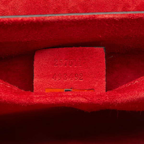 グッチ ブロードウェイ チェーン ショルダーバッグ 257611 レッド パテントレザー レディース GUCCI 【中古】