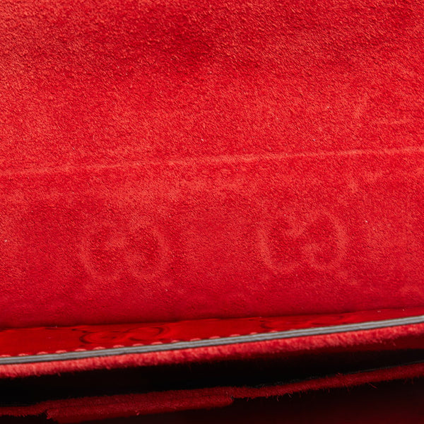 グッチ ブロードウェイ チェーン ショルダーバッグ 257611 レッド パテントレザー レディース GUCCI 【中古】