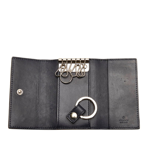 グッチ グッチシマ 6連 キーケース 473924 ブラック レザー メンズ GUCCI 【中古】