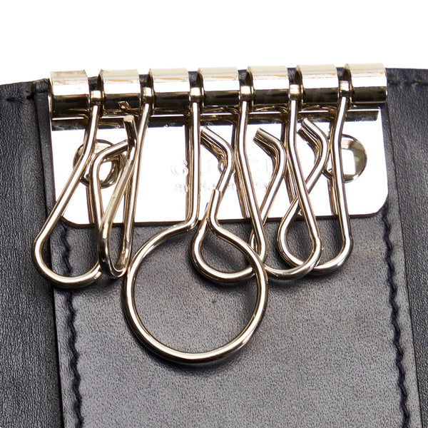 グッチ グッチシマ 6連 キーケース 473924 ブラック レザー メンズ GUCCI 【中古】