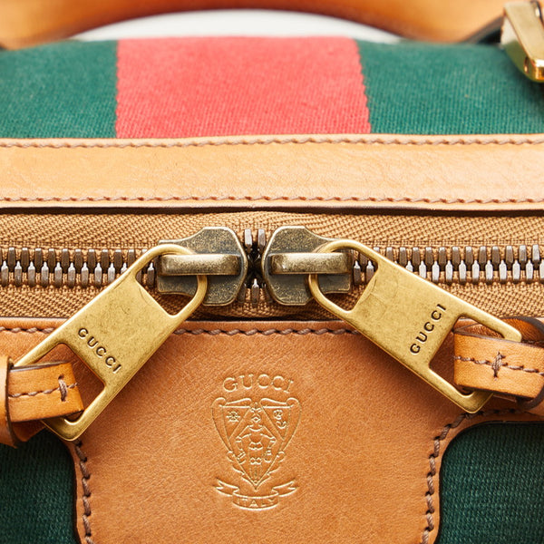 グッチ シェリー ボストンバッグ ショルダーバッグ 2WAY 307757 ブラウン マルチカラー レザー メンズ GUCCI 【中古】