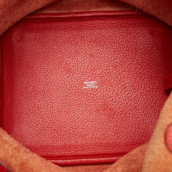 エルメス ピコタンMM シルバー金具 ハンドバッグ レッド トリヨンクレマンス レディース HERMES 【中古】