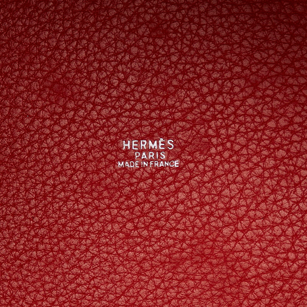 エルメス ピコタンMM シルバー金具 ハンドバッグ レッド トリヨンクレマンス レディース HERMES 【中古】