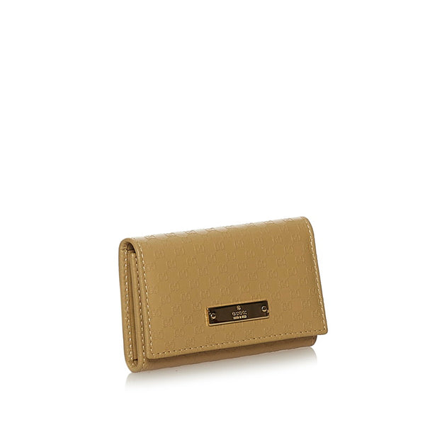グッチ マイクロGG 6連 033 2320 ベージュ レザー キーケース レディース GUCCI 【中古】