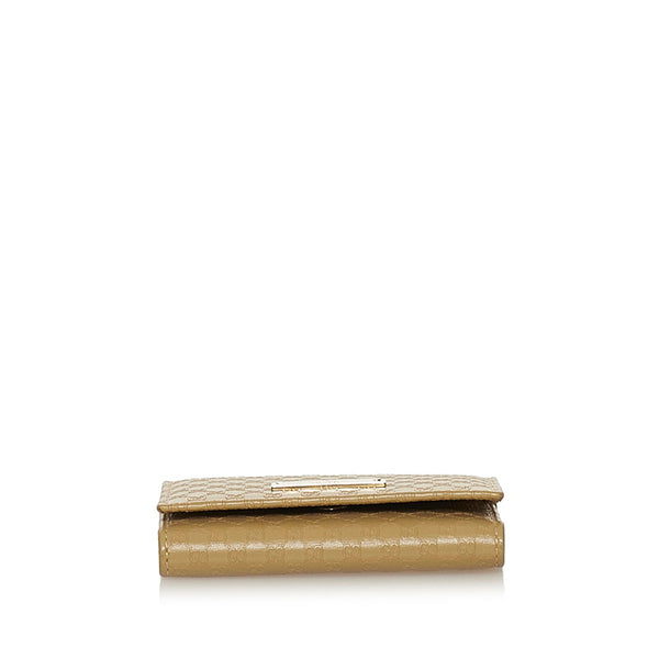 グッチ マイクロGG 6連 033 2320 ベージュ レザー キーケース レディース GUCCI 【中古】