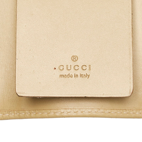 グッチ マイクロGG 6連 033 2320 ベージュ レザー キーケース レディース GUCCI 【中古】