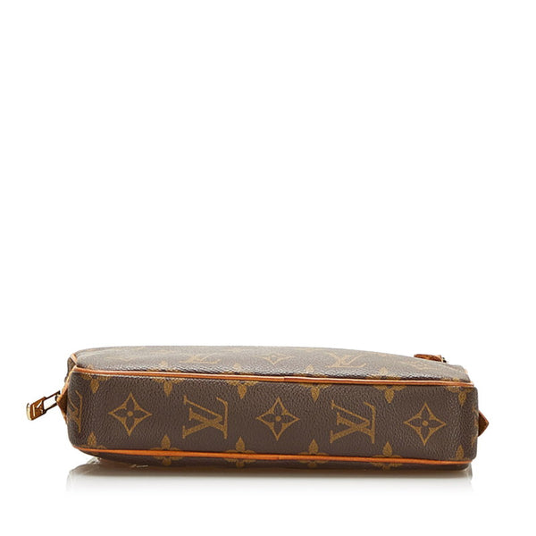 ルイ ヴィトン モノグラム マルリーバンドリエール 斜め掛け ショルダーバグ M51828 ブラウン PVC レザー レディース LOUIS VUITTON 【中古】