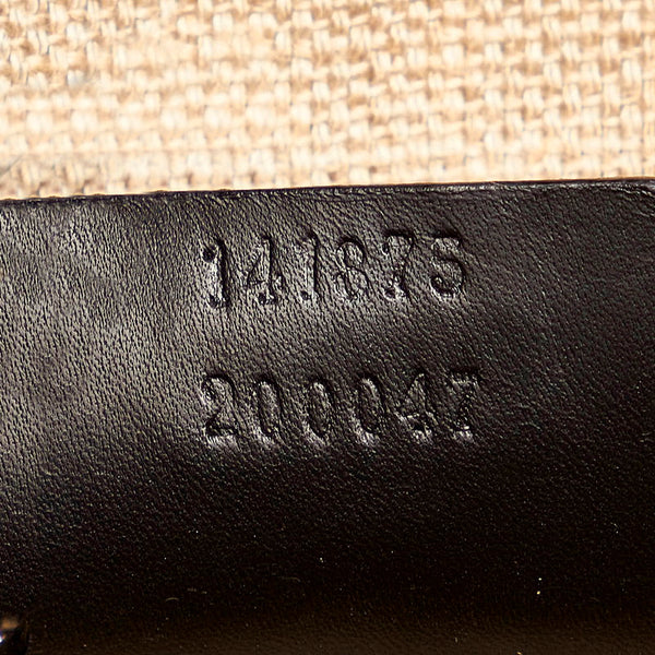 グッチ ワンショルダー 141875 ホワイト ブラック キャンバス レザー レディース GUCCI 【中古】