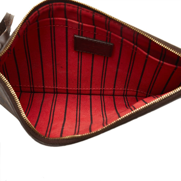 ルイ ヴィトン ダミエ ネヴァーフルMM トートバッグ N51105 ブラウン PVC レザー レディース LOUIS VUITTON 【中古】
