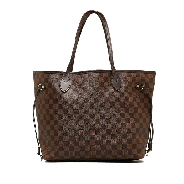 ルイ ヴィトン ダミエ ネヴァーフルMM トートバッグ N51105 ブラウン PVC レザー レディース LOUIS VUITTON 【中古】