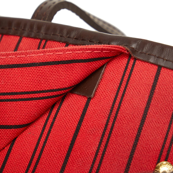ルイ ヴィトン ダミエ ネヴァーフルMM トートバッグ N51105 ブラウン PVC レザー レディース LOUIS VUITTON 【中古】