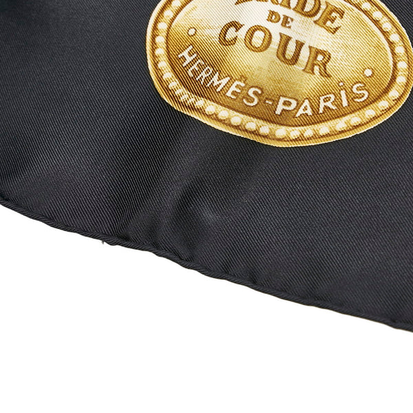 エルメス カレ90 Bride de Cour 法廷の勒 スカーフ ブラック マルチカラー シルク レディース HERMES 【中古】