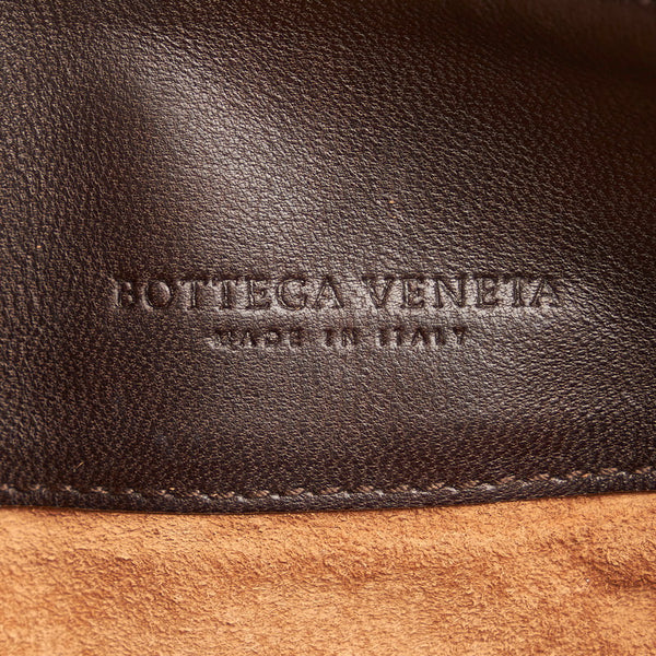 ボッテガヴェネタ イントレチャート ハンドバッグ ブラウン レザー レディース BOTTEGAVENETA 【中古】
