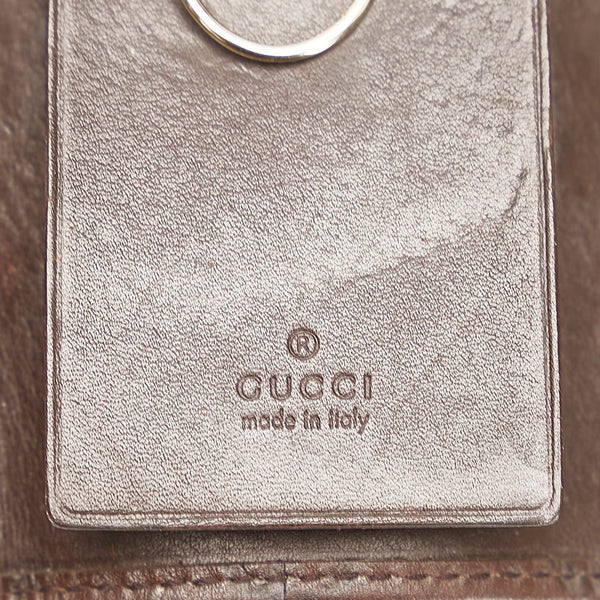 グッチ グッチシマ 6連 キーケース 138093 ダークブラウン レザー メンズ GUCCI 【中古】