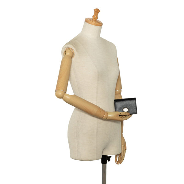 グッチ インターロッキングG 二つ折り財布 コンパクトウォレット 598532 ブラック レザー レディース GUCCI 【中古】