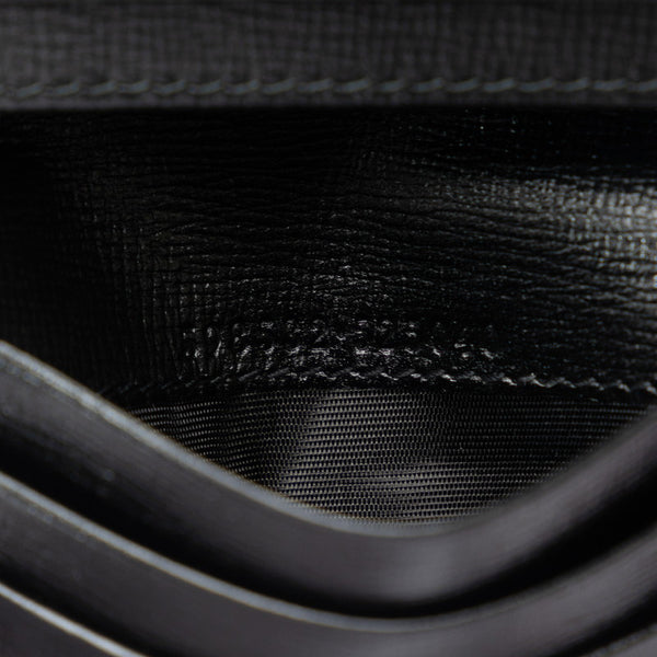 グッチ インターロッキングG 二つ折り財布 コンパクトウォレット 598532 ブラック レザー レディース GUCCI 【中古】