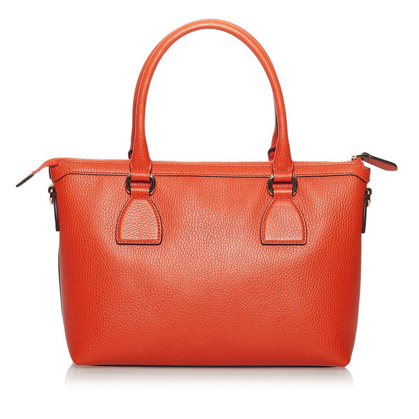 グッチ インターロッキング ハンドバッグ ショルダーバッグ 2WAY 449659 オレンジ レザー レディース GUCCI 【中古】