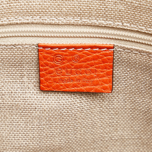 グッチ インターロッキング ハンドバッグ ショルダーバッグ 2WAY 449659 オレンジ レザー レディース GUCCI 【中古】