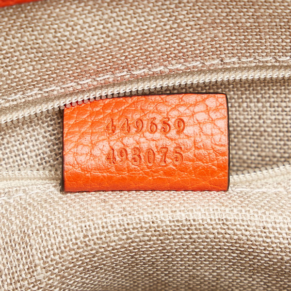 グッチ インターロッキング ハンドバッグ ショルダーバッグ 2WAY 449659 オレンジ レザー レディース GUCCI 【中古】