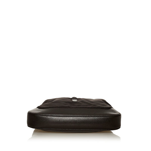 グッチ ジャッキー ショルダーバッグ 001 3346 ブラウン ナイロン レザー レディース GUCCI 【中古】