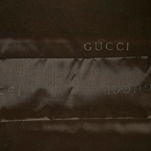 グッチ ジャッキー ショルダーバッグ 001 3346 ブラウン ナイロン レザー レディース GUCCI 【中古】
