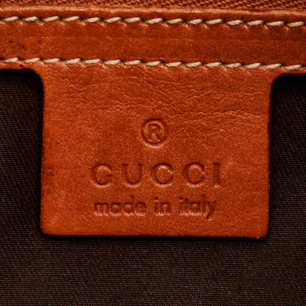 グッチ インターロッキングG ワンショルダーバッグ 114877 ベージュ ブラウン キャンバス レザー レディース GUCCI 【中古】