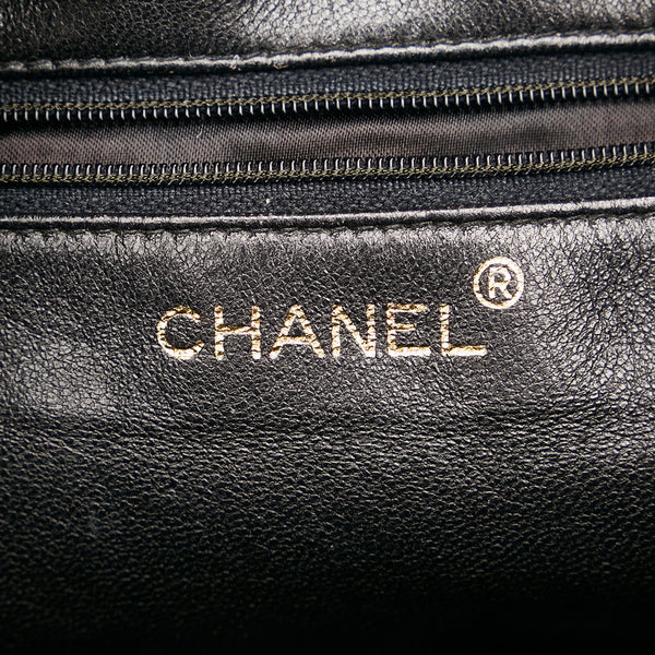 シャネル マトラッセ ココマーク フリンジ チェーン ショルダーバッグ  ブラック ラムスキン レディース CHANEL 【中古】