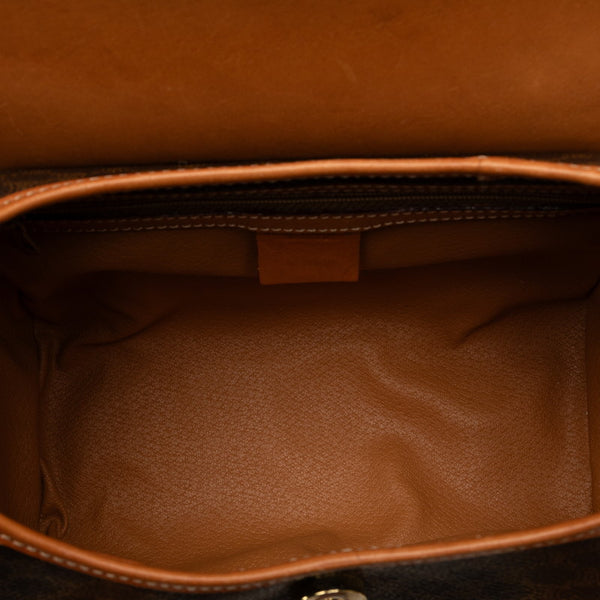 セリーヌ ヴィンテージ マカダム ハンドバッグ ブラウン PVC レザー レディース CELINE 【中古】
