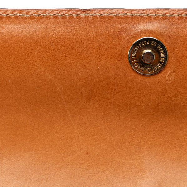 セリーヌ ヴィンテージ マカダム ハンドバッグ ブラウン PVC レザー レディース CELINE 【中古】