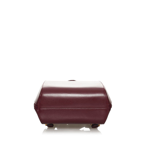 カルティエ マスト リュック バックパック ワインレッド レザー レディース CARTIER 【中古】