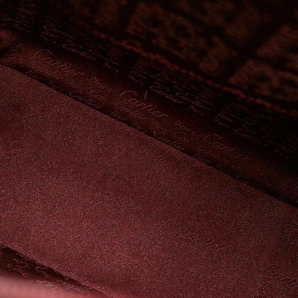 カルティエ マスト リュック バックパック ワインレッド レザー レディース CARTIER 【中古】