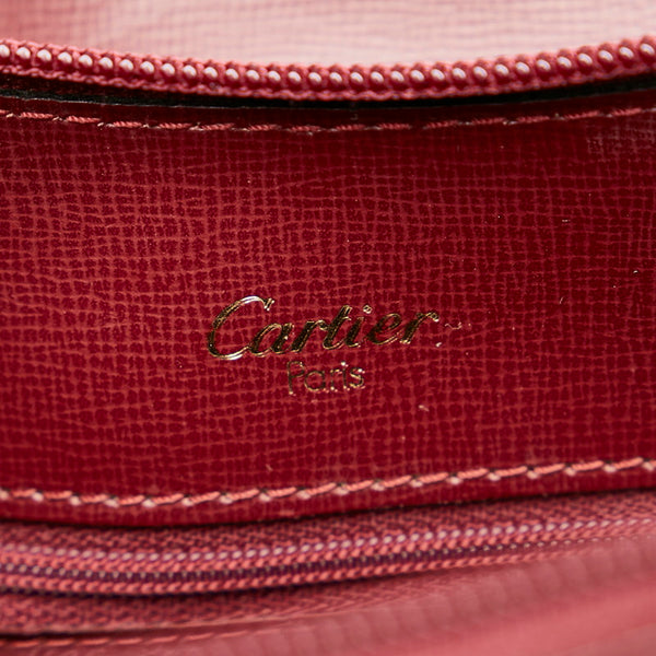 カルティエ マスト リュック バックパック ワインレッド レザー レディース CARTIER 【中古】