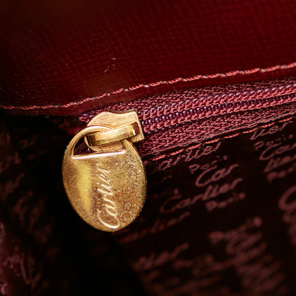 カルティエ マスト リュック バックパック ワインレッド レザー レディース CARTIER 【中古】