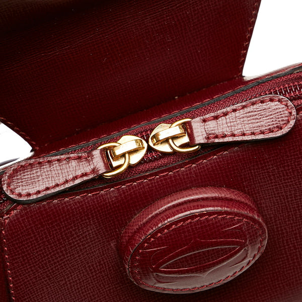 カルティエ マスト リュック バックパック ワインレッド レザー レディース CARTIER 【中古】