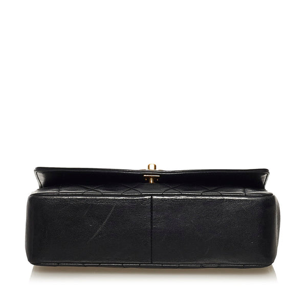 シャネル マトラッセ ダイアナ チェーン ショルダーバッグ ブラック ラムスキン レディース CHANEL 【中古】