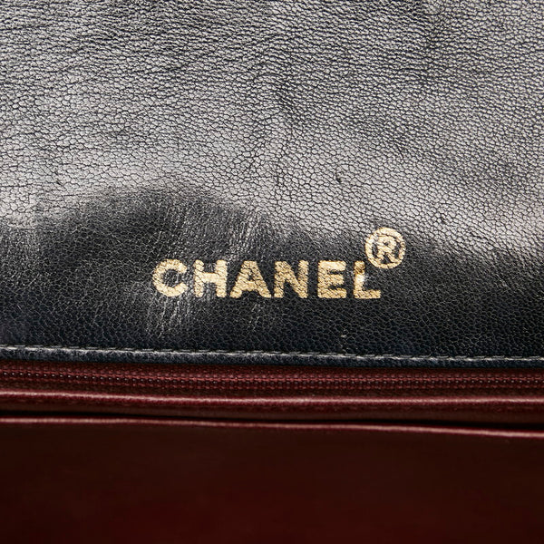 シャネル マトラッセ ダイアナ チェーン ショルダーバッグ ブラック ラムスキン レディース CHANEL 【中古】