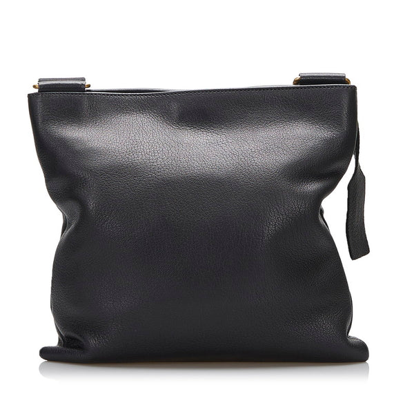 プラダ 斜め掛け ショルダーバッグ ブラック レザー レディース PRADA 【中古】