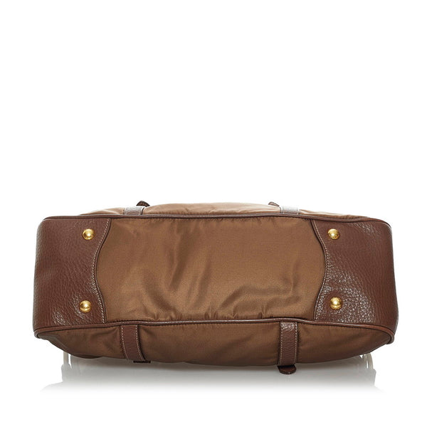プラダ ハンドバッグ ショルダーバッグ 2WAY ブラウン ナイロン レザー レディース PRADA 【中古】